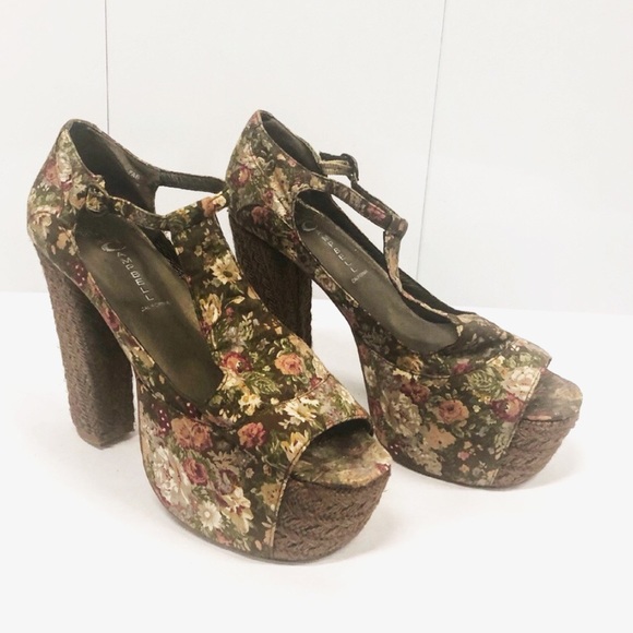 Jeffrey Campbell Shoes - Jeffrey Campbell Foxy Heeled Sandals in Fab Floral